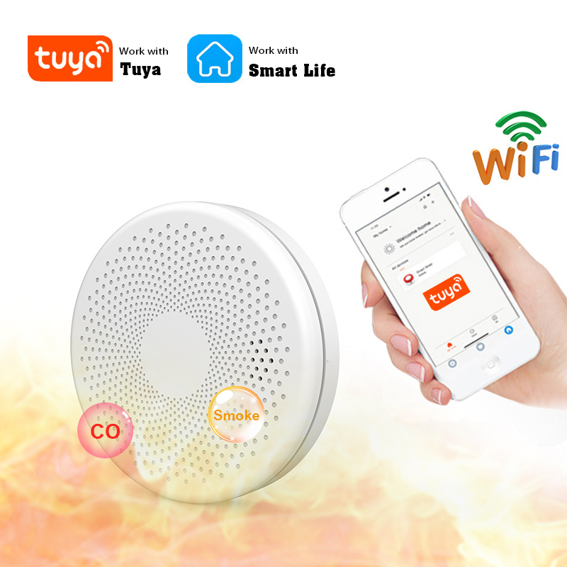 Smoke Detector Interconnected - 2 in 1 Version WiFi Tuya