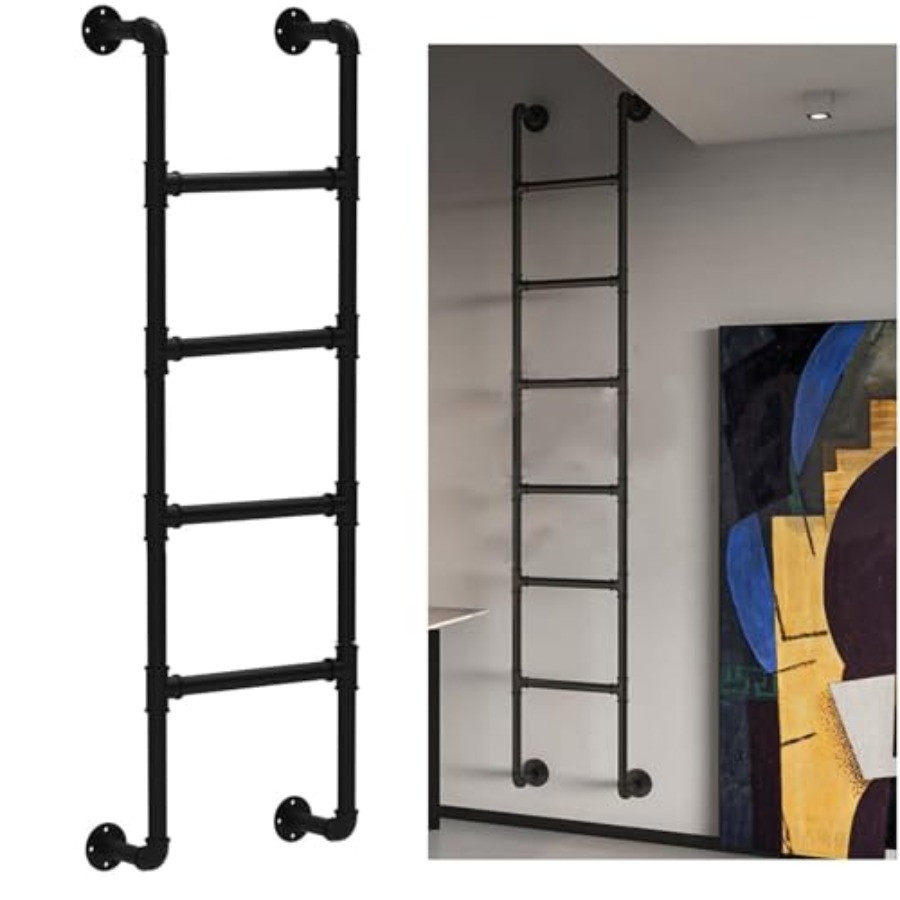 Fire Escape Ladder - Wall Mounted Metal Step Ladder for