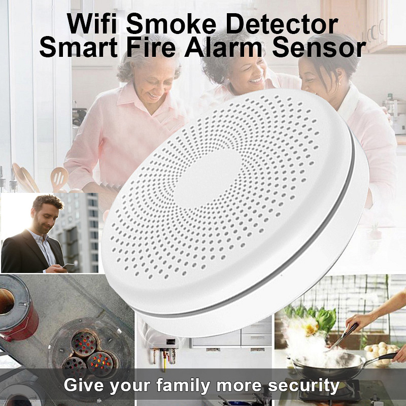 2 in 1 Version WiFi Tuya Smart - Smoke Detector Interconnected ulasan dan harga
