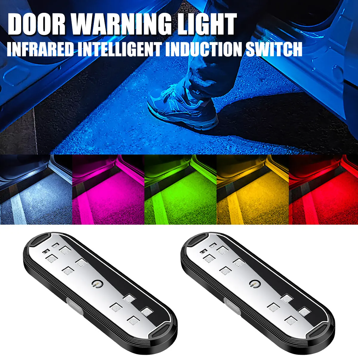 Car Door Lights LED Colorful F - Emergency Exit Sign ulasan dan harga