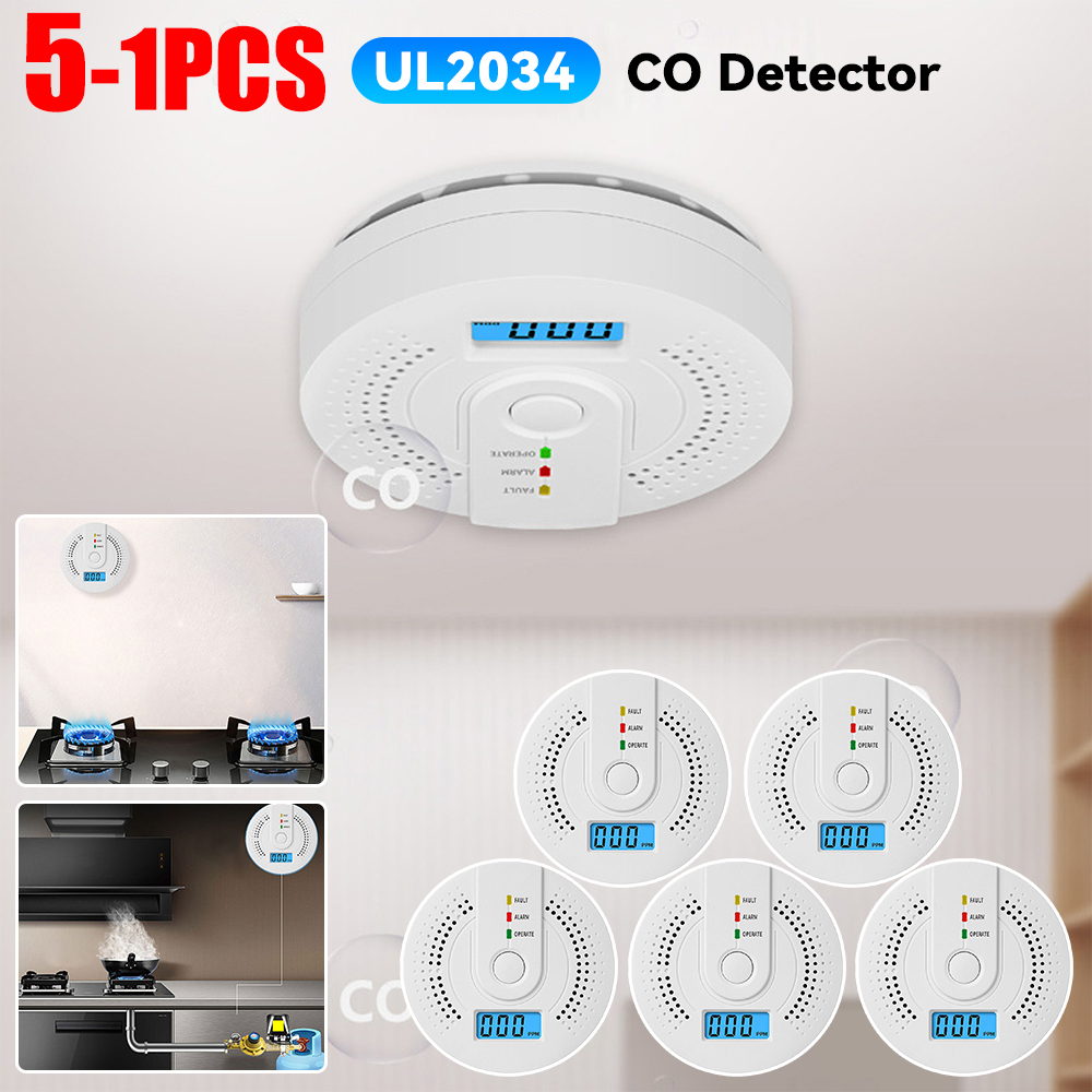 Digital Carbon Monoxide Detect - Smoke Detector Interconnected ulasan dan harga