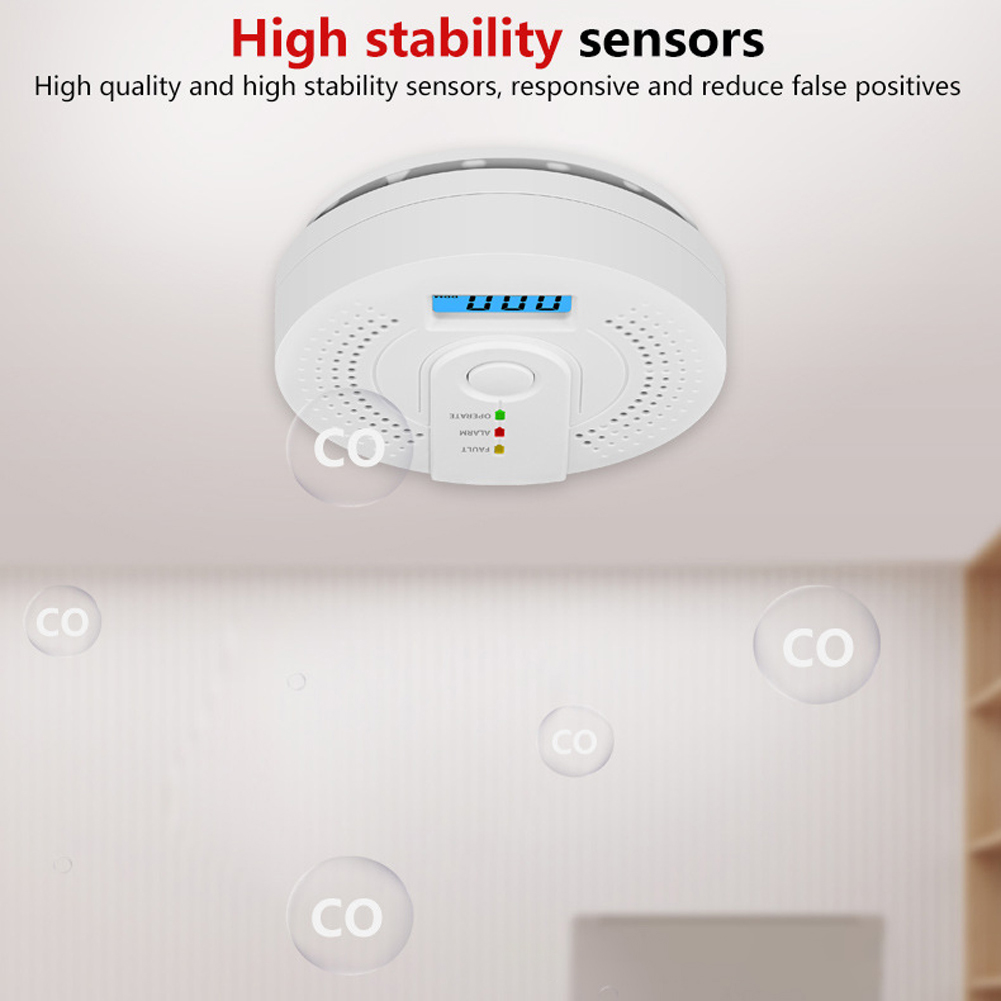 5-1PCS Digital Carbon Monoxide - Smoke Detector Interconnected ulasan dan harga