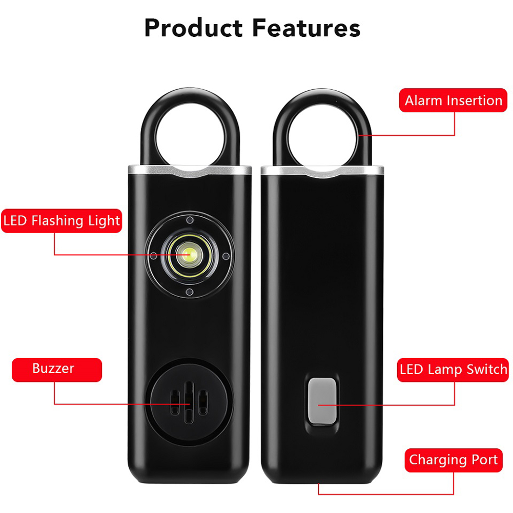 Anti-wolf Alert 130dB Loud Sel - Personal Alarm Keychain ulasan dan harga