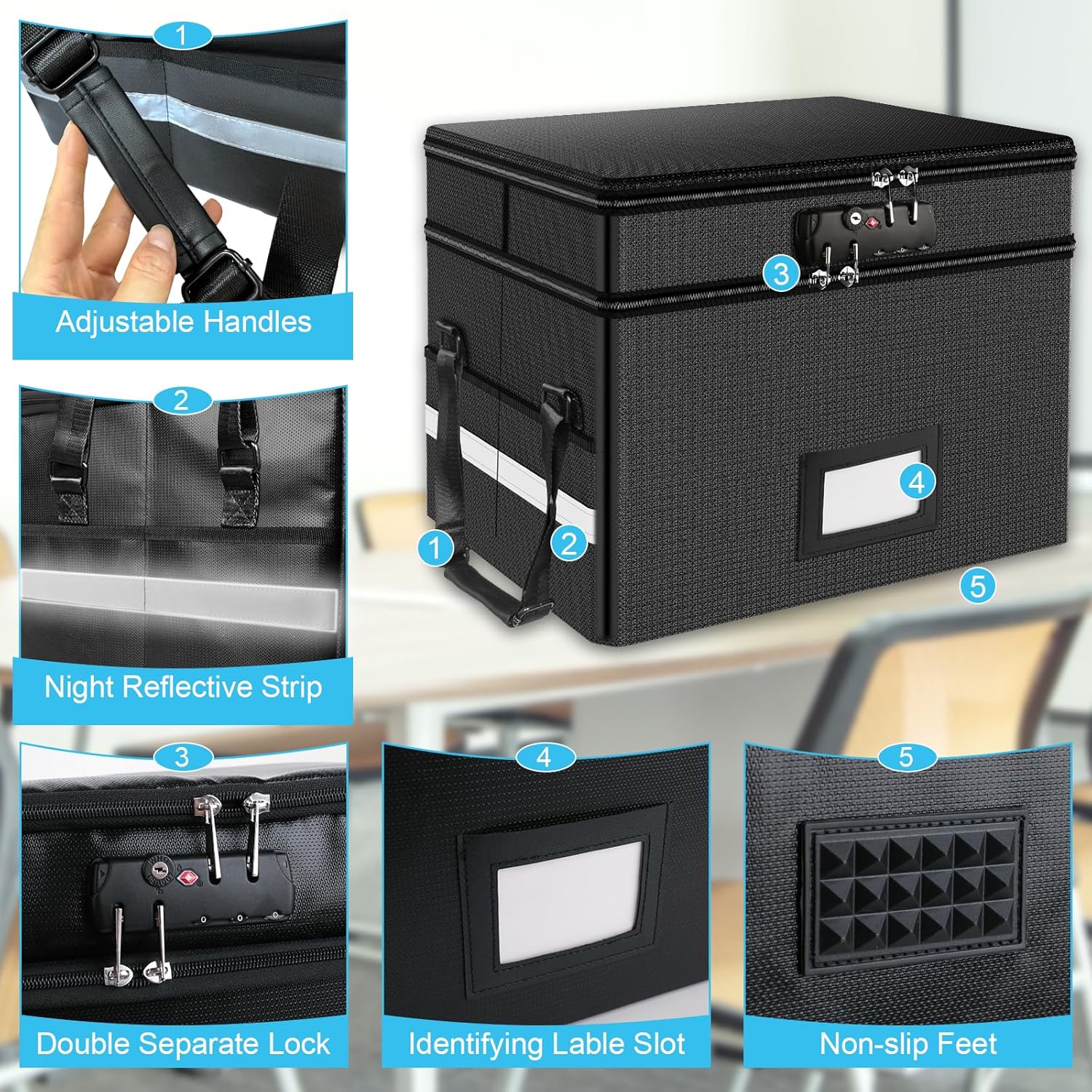 Fireproof Document Box with Lo - Fire Safe Document ulasan dan harga