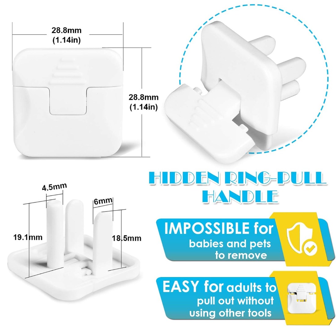 38Pcs US Standard White Plasti - Outlet Cover Baby ulasan dan harga