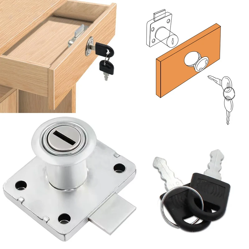 Drawer lock with key, used for - Medicine Cabinet Lock ulasan dan harga