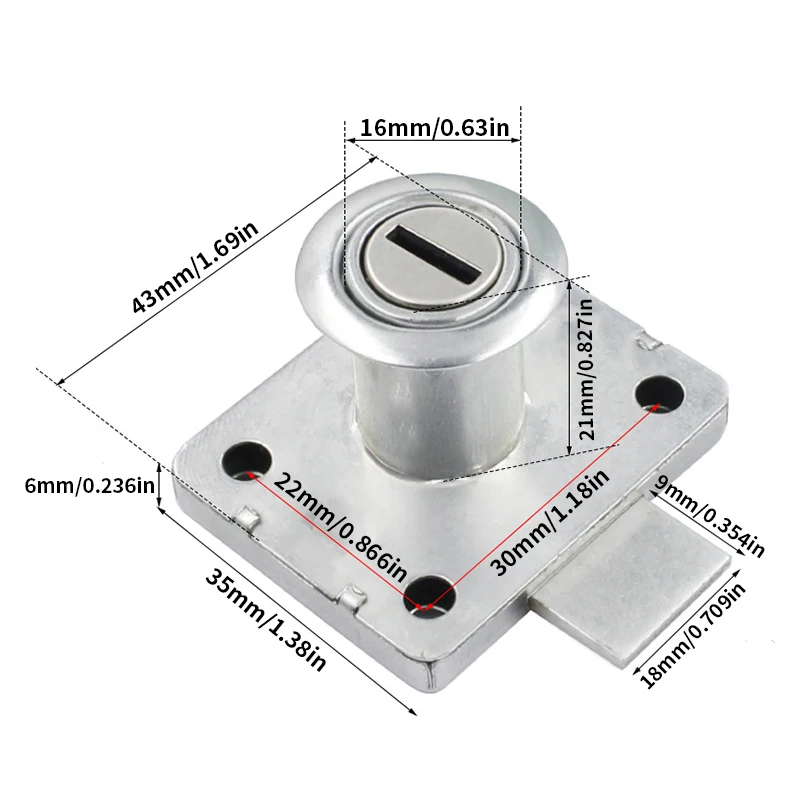 Drawer lock with key, used for - Medicine Cabinet Lock ulasan dan harga