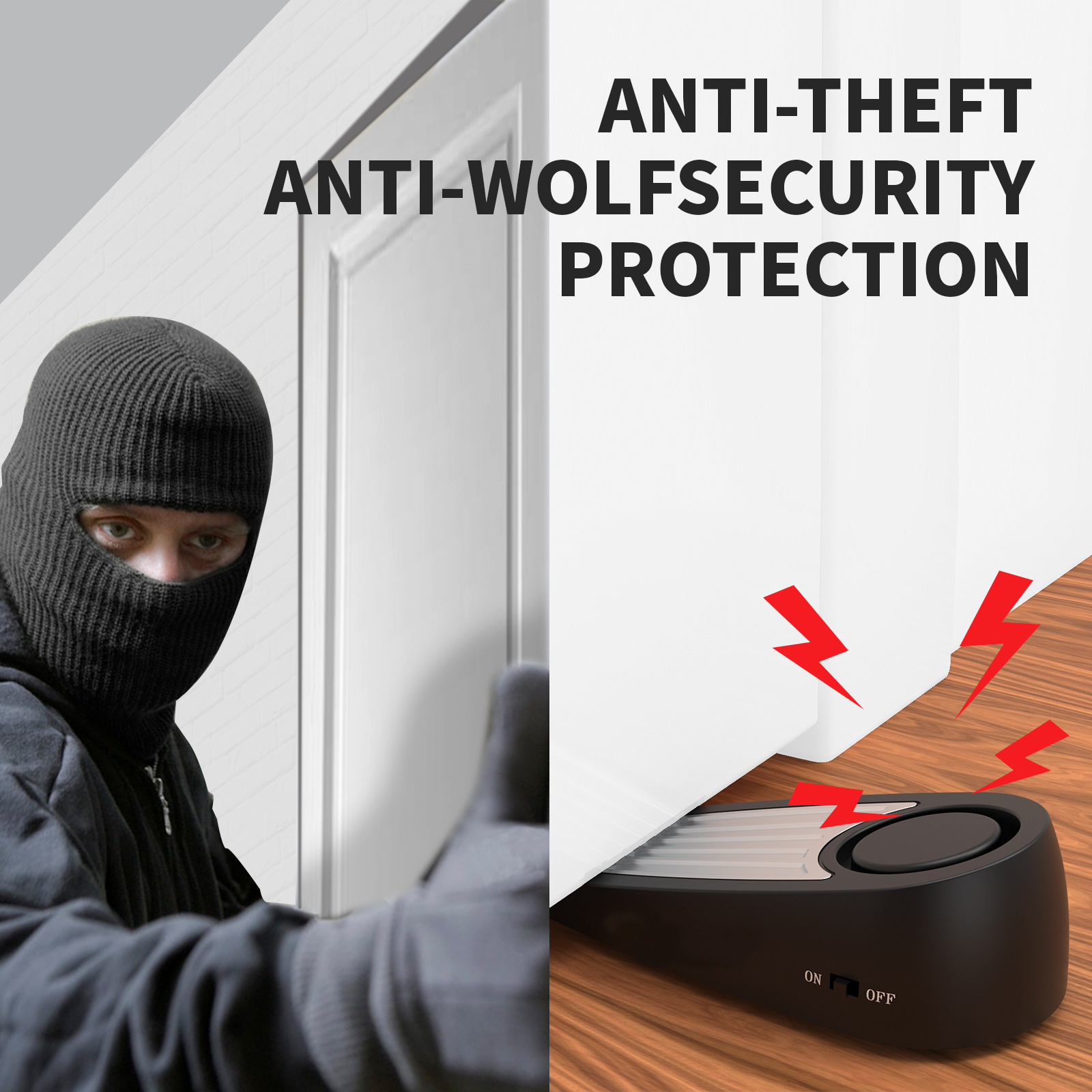Wireless 130dB Door Stop Alarm - Door Stop Alarm ulasan dan harga