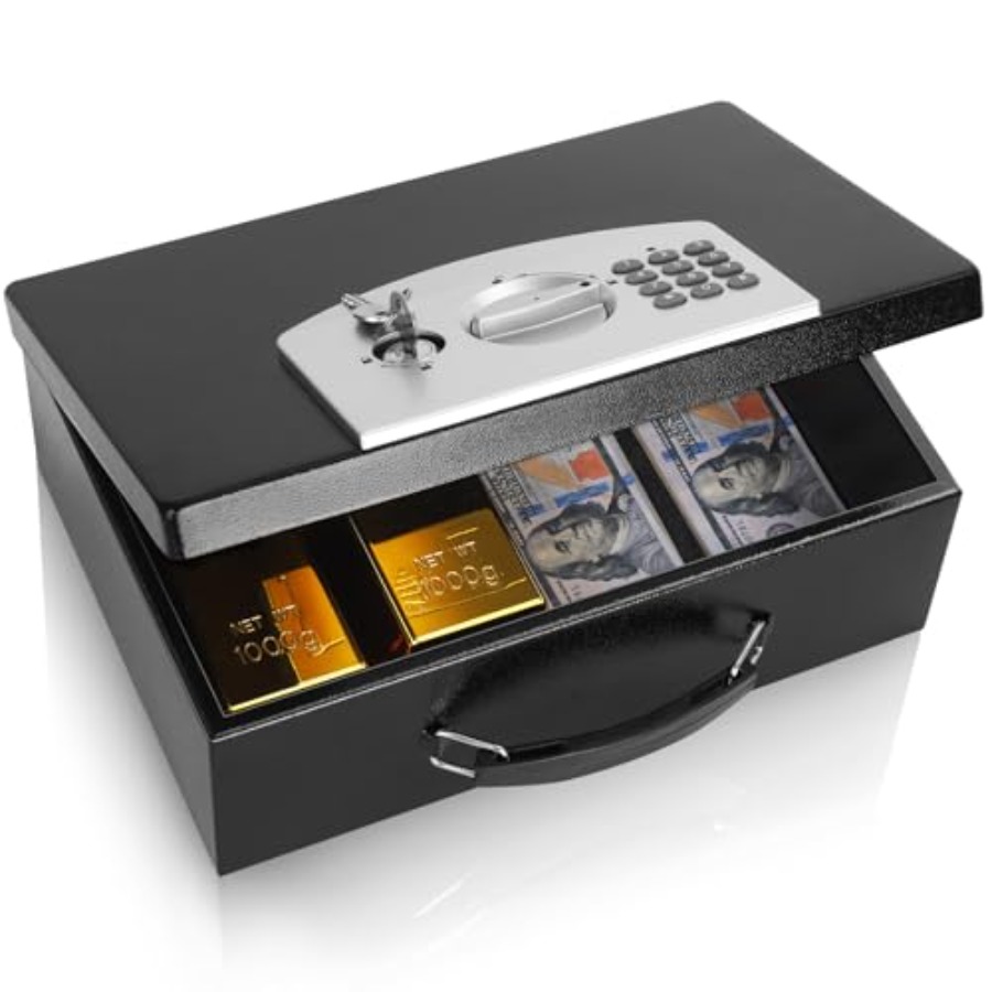 Portable Metal Safe Box with D - Fire Safe Document ulasan dan harga