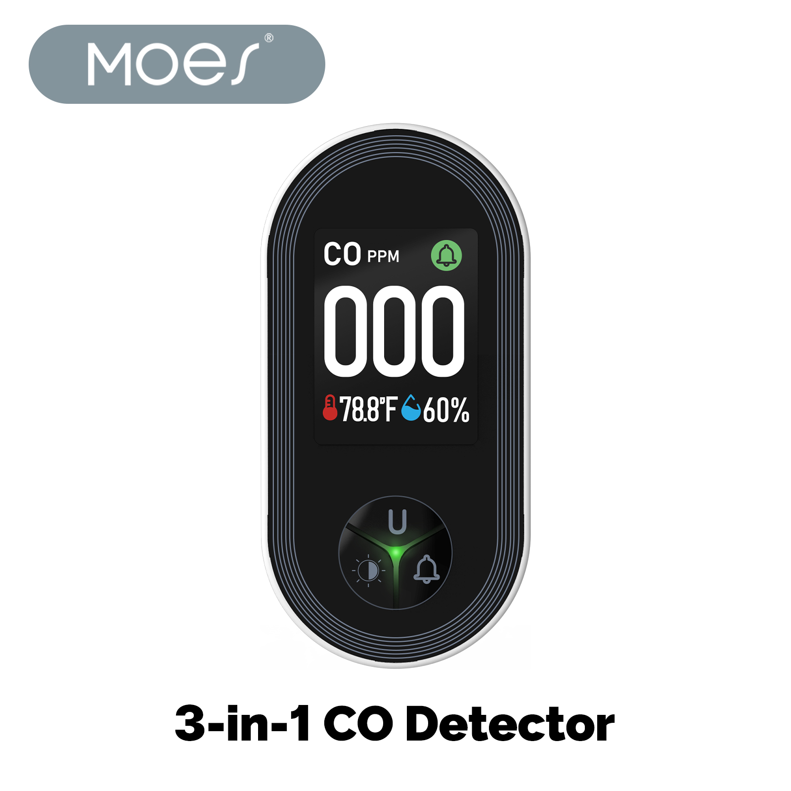 MOES 3in1 Carbon Monoxide Dete - Co Detector Plug ulasan dan harga