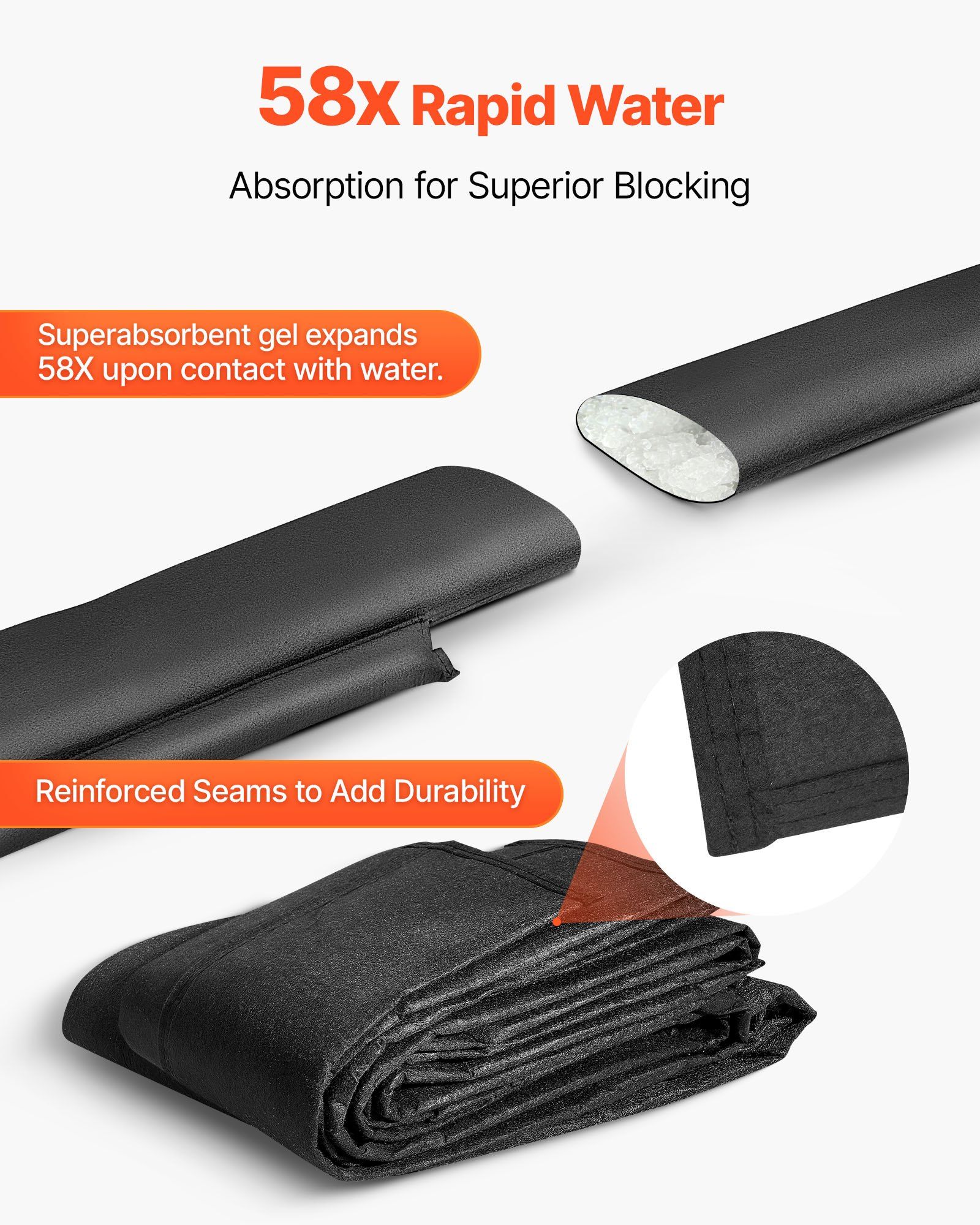 Flood Barrier, 8 Pack, 1.6 x 1 - Flood Barrier Bag ulasan dan harga