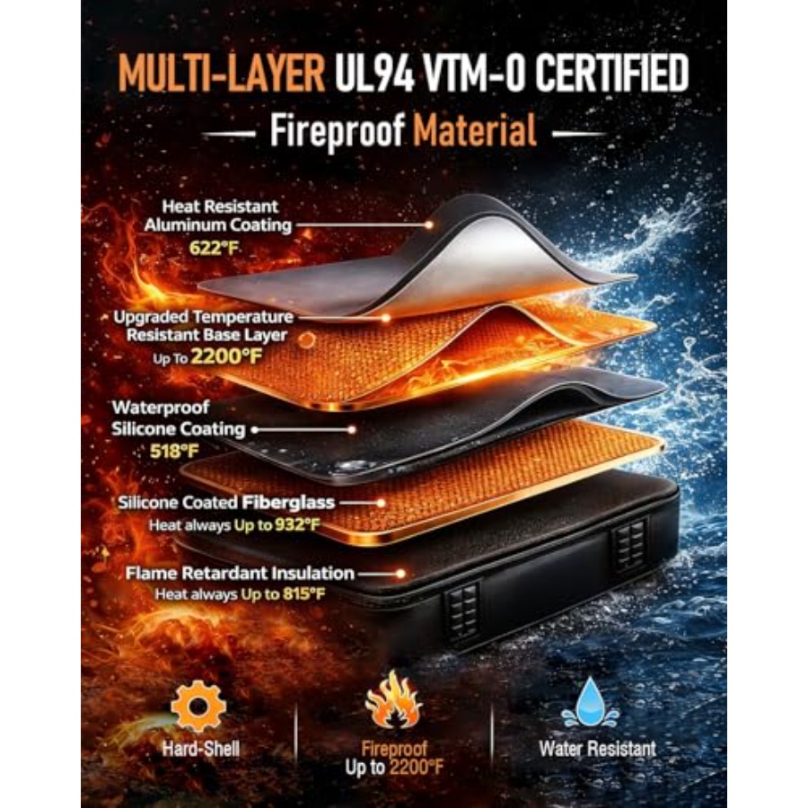 Fireproof Document Box - Hard- - Fire Safe Document ulasan dan harga