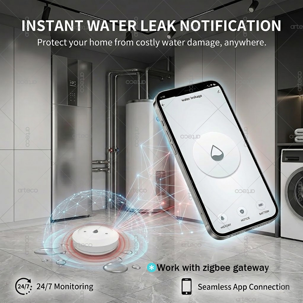 Zigbee Water Leak Sensor Smart - Water Alarm Sensor ulasan dan harga
