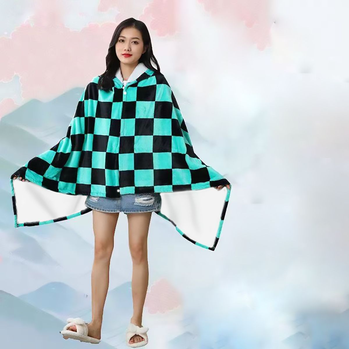 Anime Flannel Blanket Hoodie S - Fire Blanket Kitchen ulasan dan harga