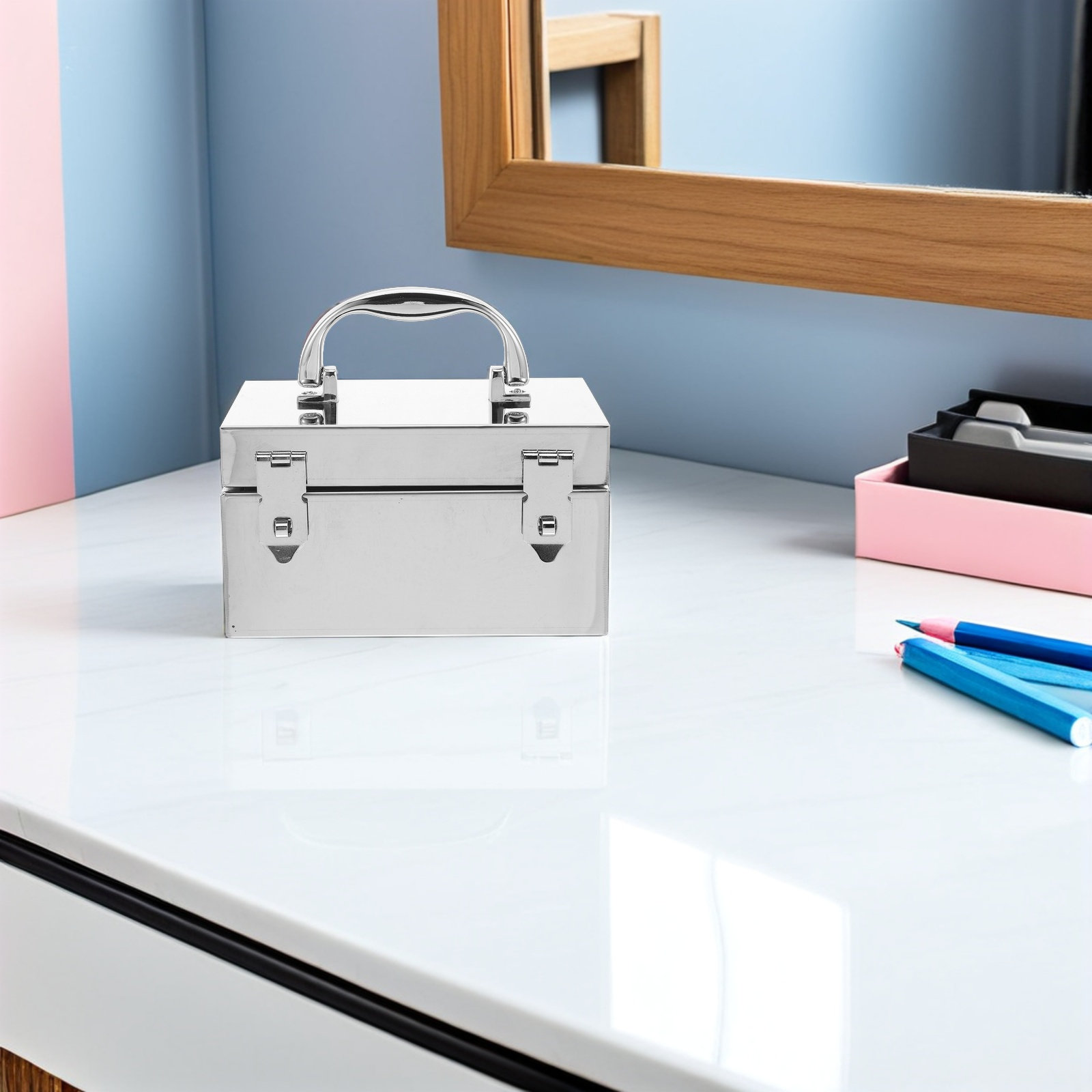 Stainless Steel Lockable Cash  - Lockbox Key Secure ulasan dan harga