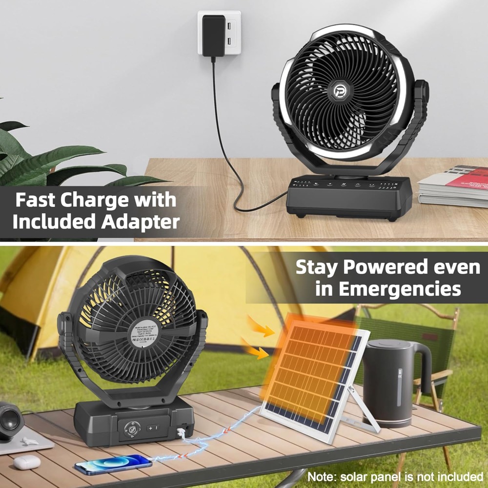 20000mAh Camping Fan with Ligh - Power Outage Light ulasan dan harga