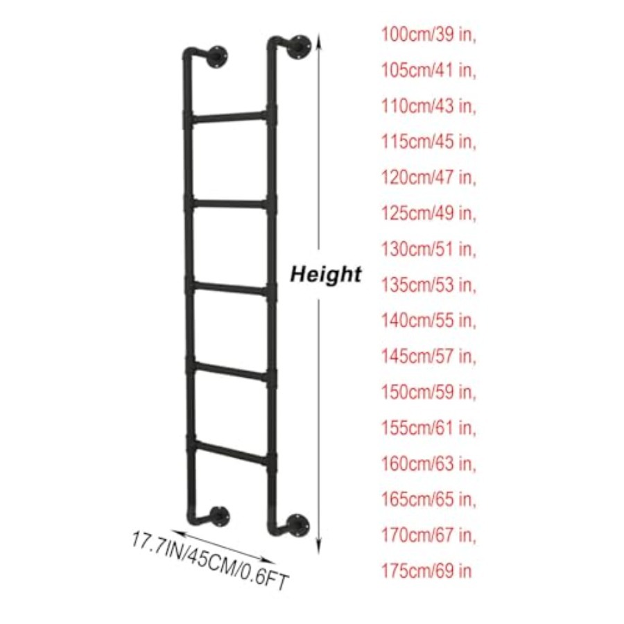 Wall Mounted Metal Step Ladder - Fire Escape Ladder ulasan dan harga