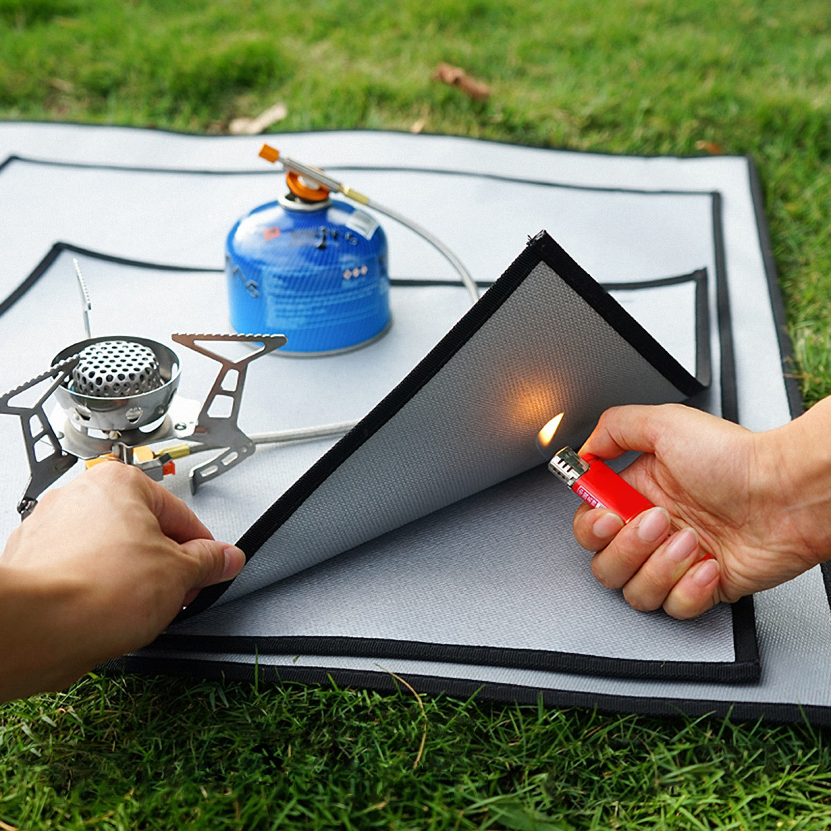 1Pcs Fire Blanket Silver Fire  - Fire Blanket Kitchen ulasan dan harga