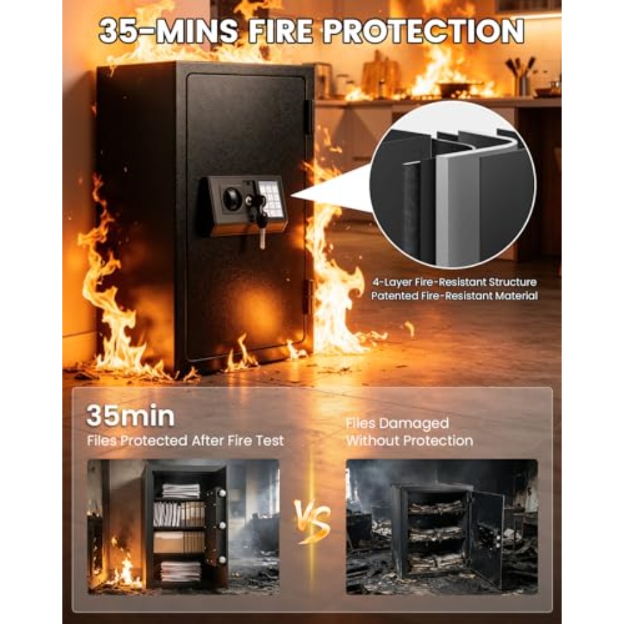 Home fireproof safe for docume - Fire Safe Document ulasan dan harga