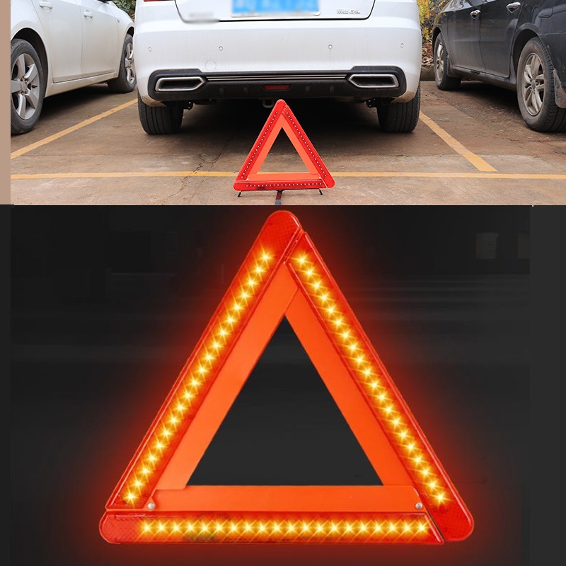 Foldable LED Warning Triangle  - Emergency Exit Sign ulasan dan harga