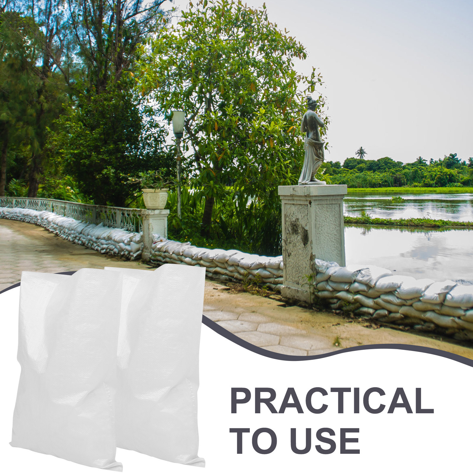 5Pcs Waterproof Woven Sandbags - Flood Barrier Bag ulasan dan harga