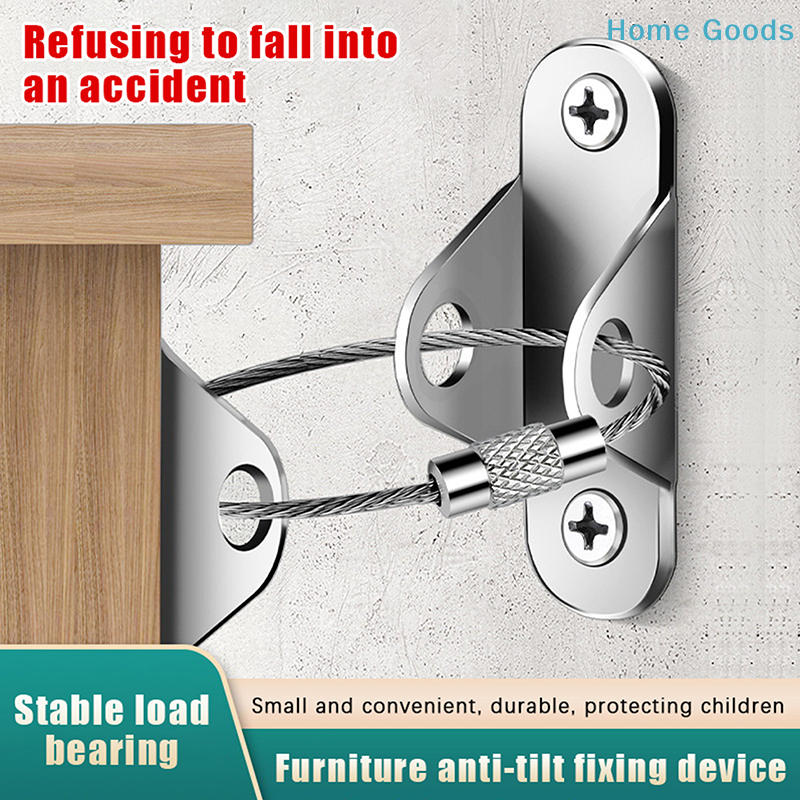 1Set Furniture Anchors Anti Ti - Earthquake Anchor Strap ulasan dan harga