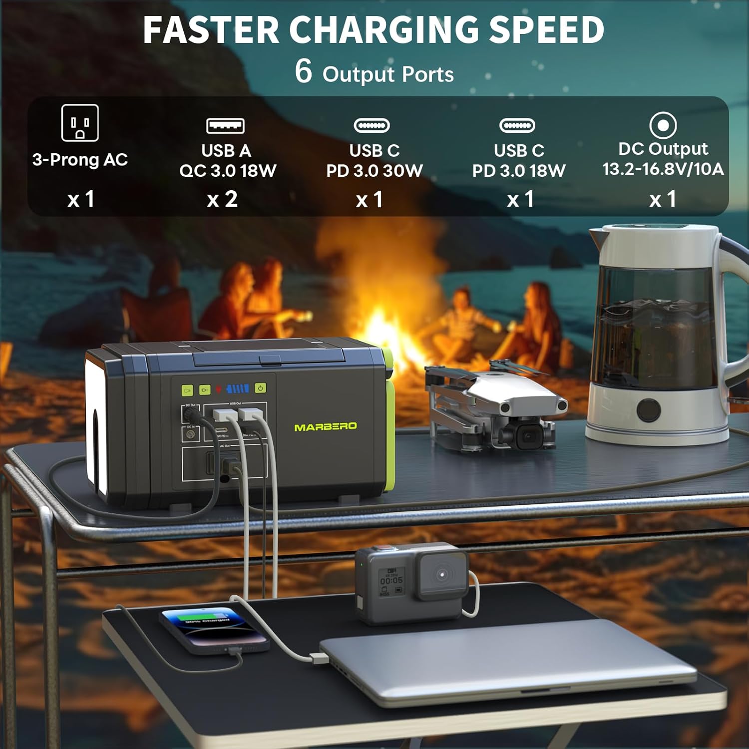 118Wh Portable Power Station w - Power Outage Light ulasan dan harga