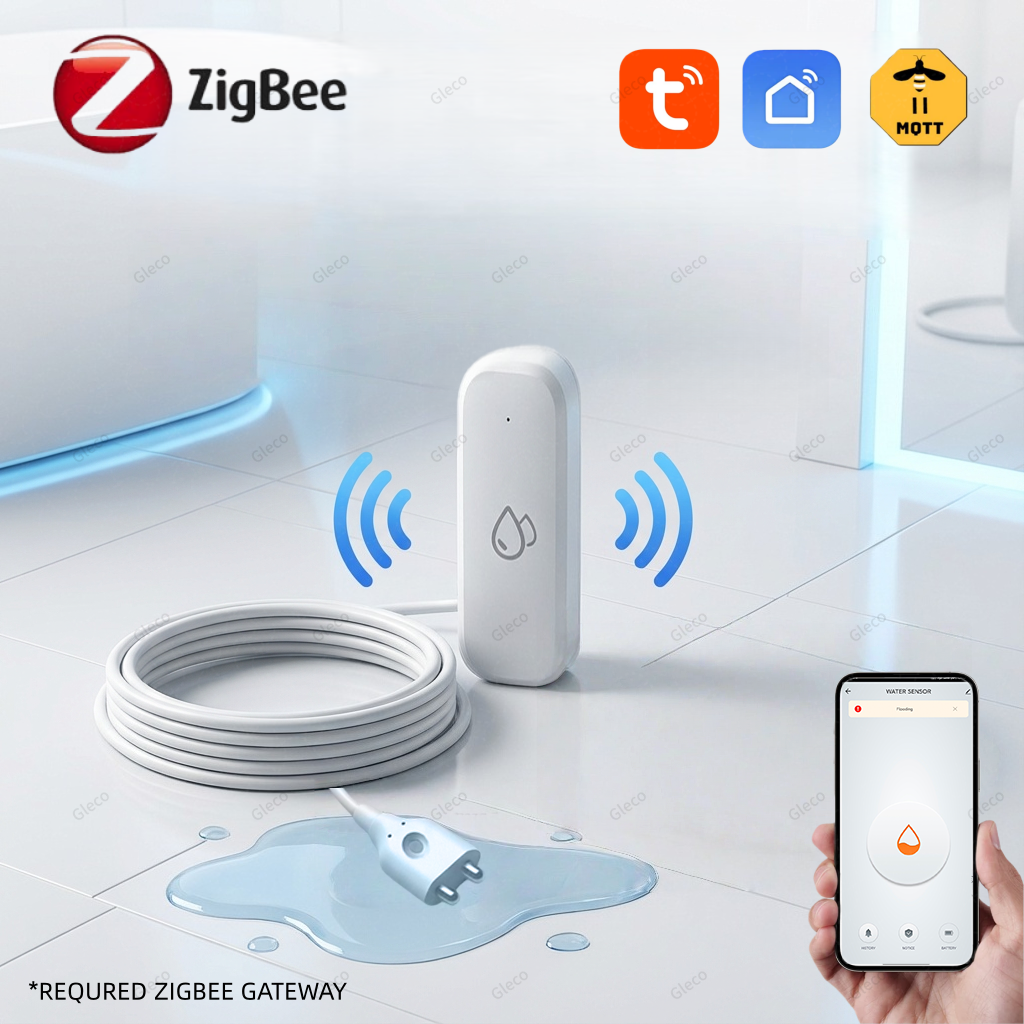 Tuya Zigbee Water Leak Sensor  - Water Alarm Sensor ulasan dan harga