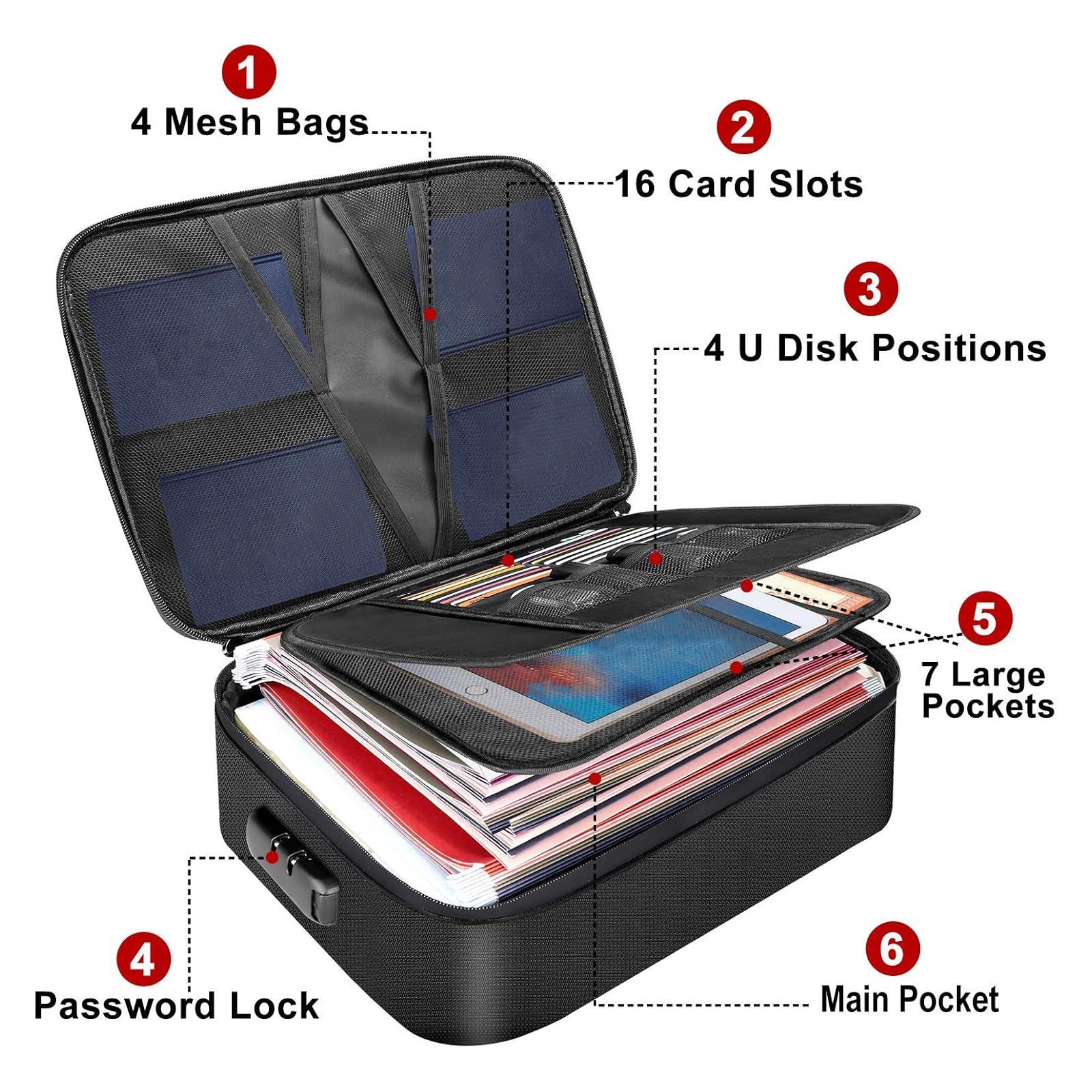 Fireproof Document Bag with Lo - Fire Safe Document ulasan dan harga